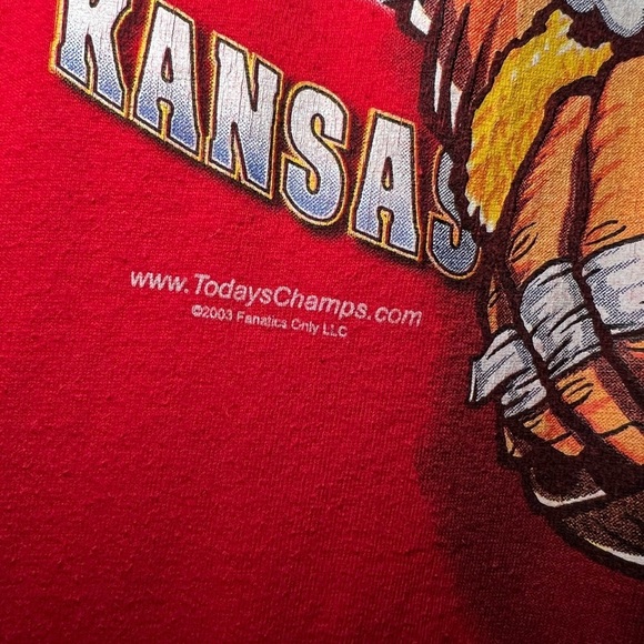 Vintage Kansas City Chiefs 2003 Primetime Beef Mens Unisex T Shirt Large - Picture 6 of 8